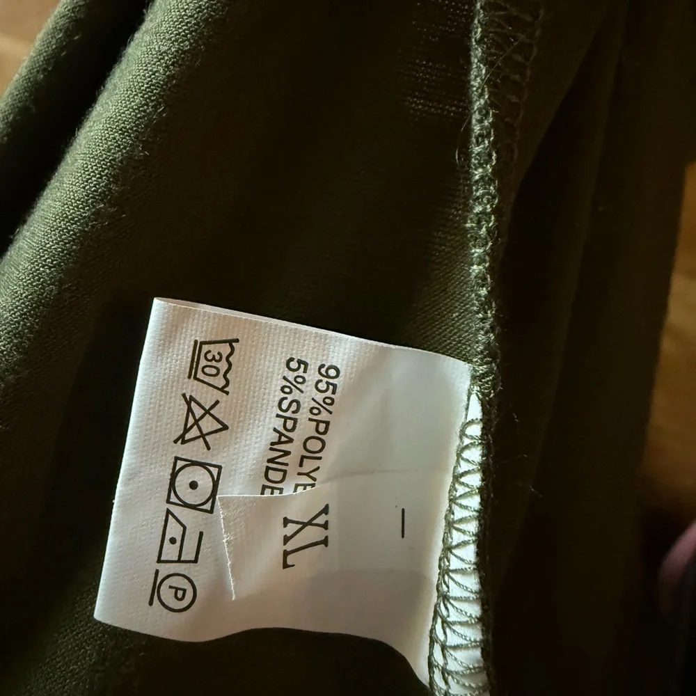 Olive Green Boho Lace-Up Waist Handkerchief Hem Skirt XL - Picture 2 of 7